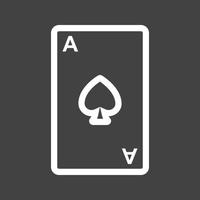 Playing Card Line Inverted Icon vector