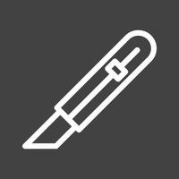 Cutter Line Inverted Icon vector