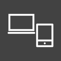 Devices Line Inverted Icon vector