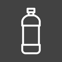 icono invertido de la línea de la botella de detergente vector