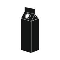 icono de caja de cartón de leche o jugo vector