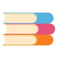 Book stack icon cartoon vector. Pile textbook vector