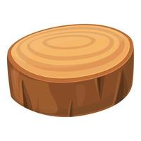 Pine tree trunk icon, cartoon style vector