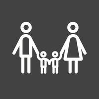 Family Line Inverted Icon vector