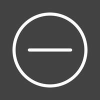Entry Prohibited Line Inverted Icon vector