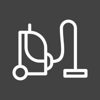 Vacuum Cleaner Line Inverted Icon vector