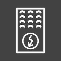 Electric Furnace Line Inverted Icon vector