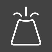 Volcano Line Inverted Icon vector