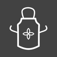 Apron Line Inverted Icon vector