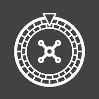 Roulette I Line Inverted Icon vector