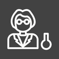 Chemist Line Inverted Icon vector