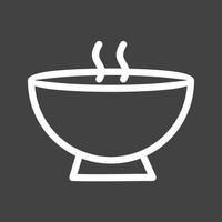 Hot Soup Line Inverted Icon vector