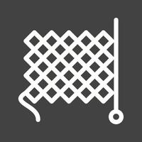 Knitting Line Inverted Icon vector