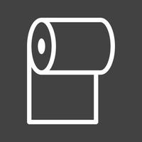 Cleaning Roll Line Inverted Icon vector