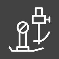 Sewing Machine Parts Line Inverted Icon vector