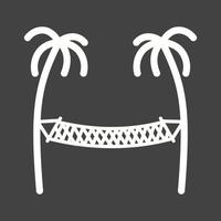 Hammock Line Inverted Icon vector