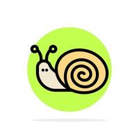 Bug Easter Snail Spring Abstract Circle Background Flat color Icon vector