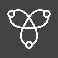 Atomic Structure II Line Inverted Icon vector