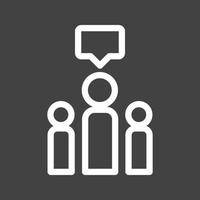 Advocacy Line Inverted Icon vector