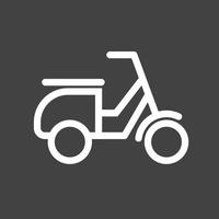 Scooter Line Inverted Icon vector