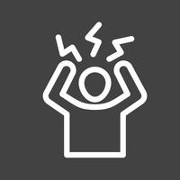 Anger Management Line Inverted Icon vector