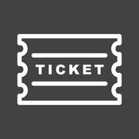 Tickets Line Inverted Icon vector