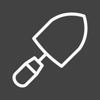 Trowel Line Inverted Icon vector