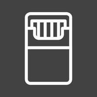 Packet of Cigarettes Line Inverted Icon vector