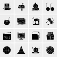 16 iconos de negocios universales vector ilustración de icono creativo para usar en proyectos relacionados con la web y dispositivos móviles