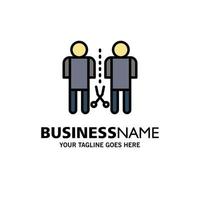 Family Knowledge Mind People Shared Business Logo Template Flat Color vector