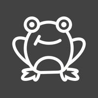 Frog Line Inverted Icon vector