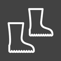 Boots Line Inverted Icon vector