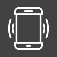 Vibration Line Inverted Icon vector