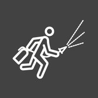 Using Extinguisher Line Inverted Icon vector