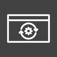 Reverse Engineering Line Inverted Icon vector