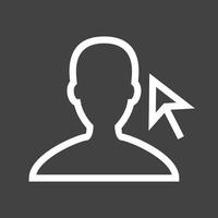 Select Male Profile Line Inverted Icon vector