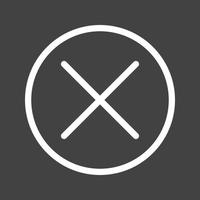 Do Not Cross Line Inverted Icon vector