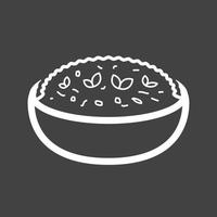 Risotto Line Inverted Icon vector