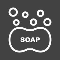 Soap Bubbles Line Inverted Icon vector