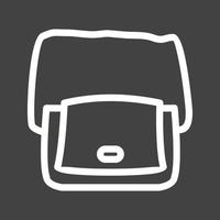 Shoulder Bag Line Inverted Icon vector