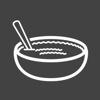 Rice Pudding Line Inverted Icon vector