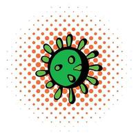 Virus icon, comics style vector