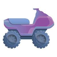 Speed quad bike icon, cartoon style vector