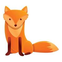 Autumn party forest fox icon, cartoon style vector