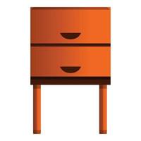 Old nightstand icon, cartoon style vector