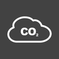 Carbon Dioxide Gas Line Inverted Icon vector