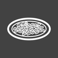Gnocchi Line Inverted Icon vector