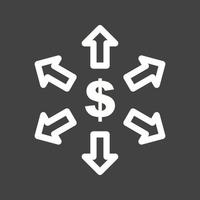 Funding Line Inverted Icon vector