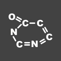 Chemical Formula Line Inverted Icon vector