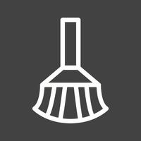 Broom Line Inverted Icon vector
